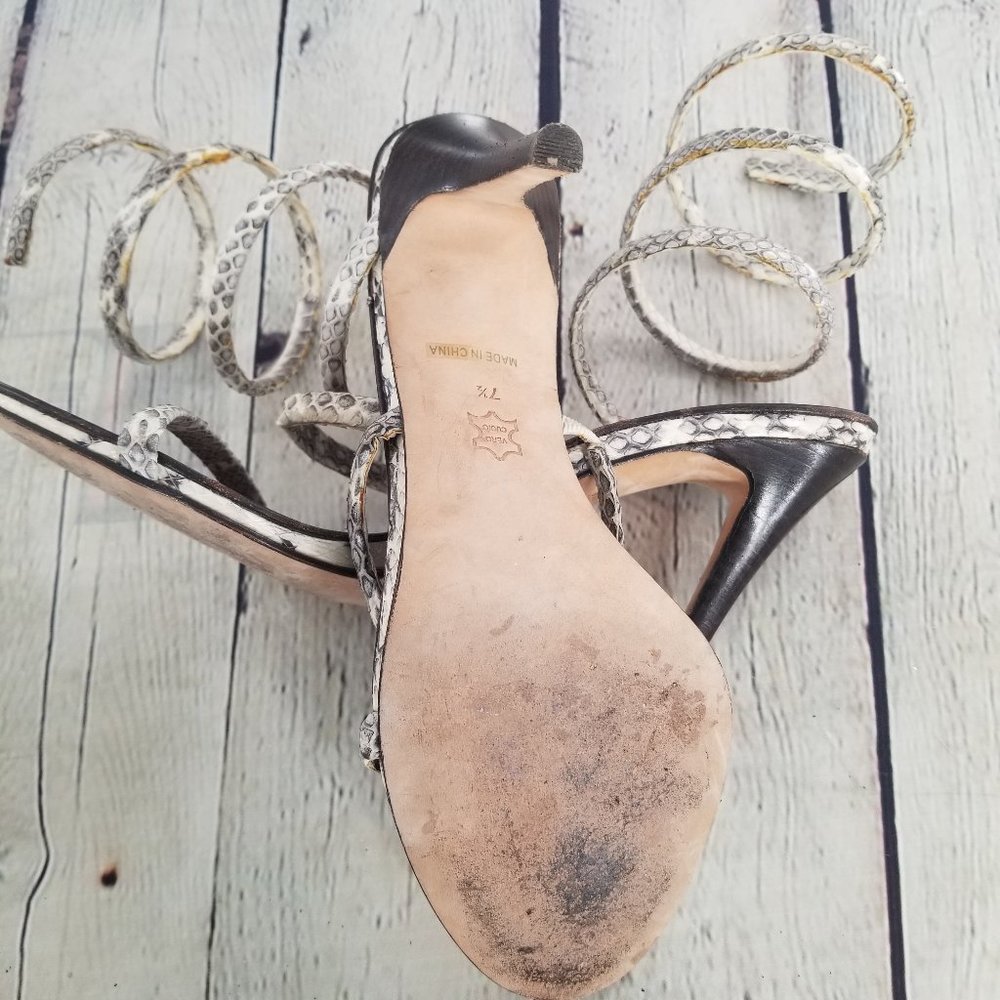 DOLCE VITA Snakeskin High Heel Sandals sz 7.5 - Picture 5 of 7